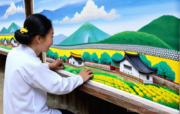 벽화여행 안동 벽화마을 - Here are three detailed image generation prompts in English, inspired by the provided text about And...