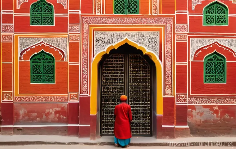 벽화여행 전통과 현대의 만남 - **A Vibrant Historical Tapestry Mural:**
    A breathtaking mural covering a weathered brick wall in...